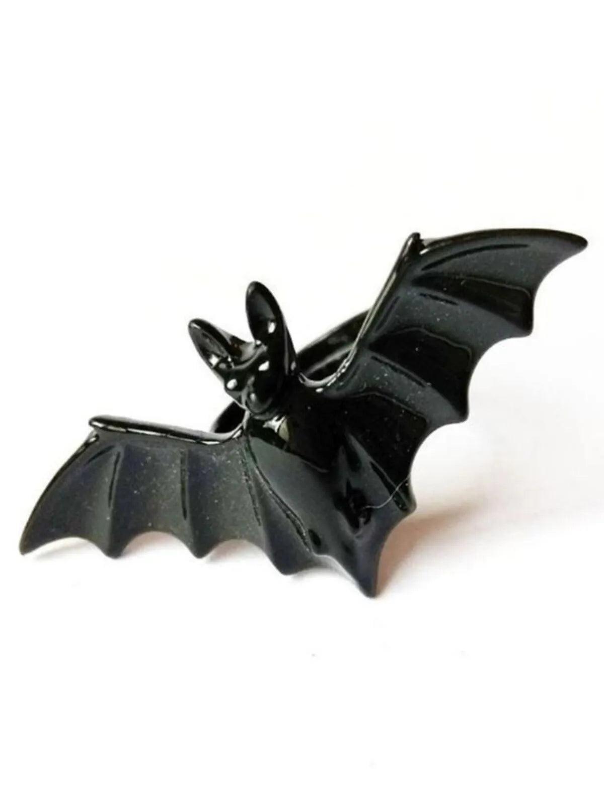  1PC Halloween Dark Gothic Role Playing Party Bat Adjustable Unisex Open Rings