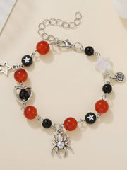 1pc Halloween Spider Natural Stone Resin Beads Friendship Matching Bracelets