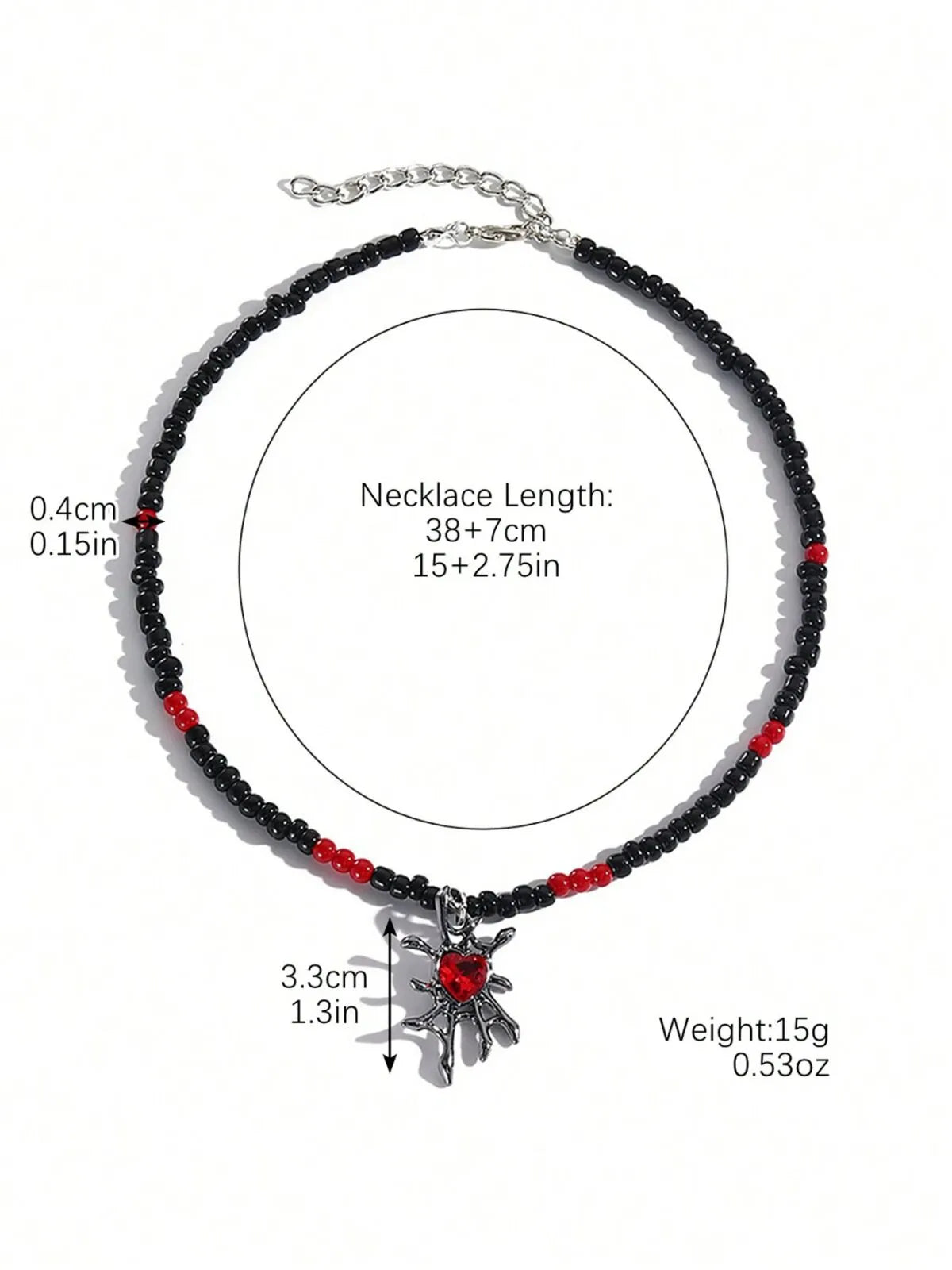 Halloween 1PC Gothic Black Alloy Spider Skull Pendant Stylish Victorian Steampunk Monochromatic Necklace 