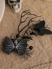 Halloween 1pc Butterfly Dry Branch Side Decoration Mesh Claw Party Costume Hair Clip 