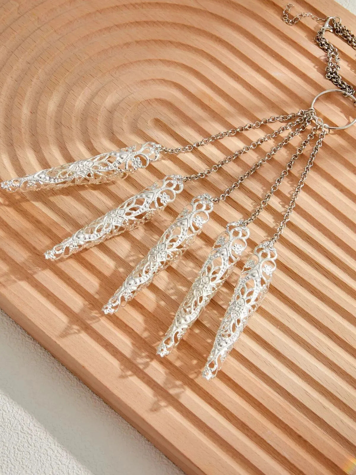Halloween 1PC Punk Black Fingernails Tip Claw Belly Dance Hand Chain Cosplay Costume Bracelet