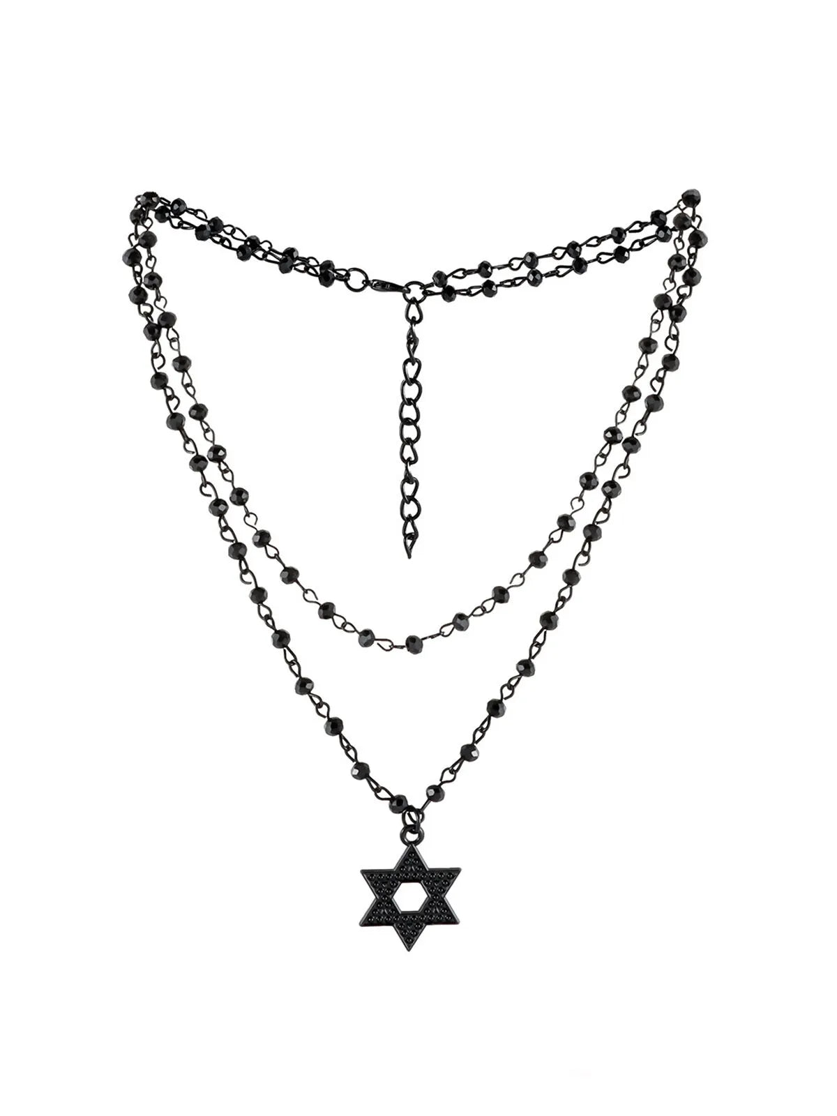 Halloween 1pc Gothic Star Simple Design Pony Clasp Necklace