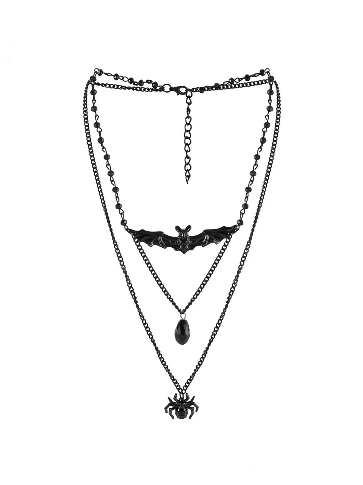 Halloween 1pc Gothic Retro Spider Alloy Iron Pendant Necklaces