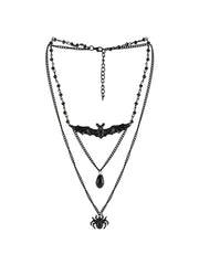 Halloween 1pc Gothic Retro Spider Alloy Iron Pendant Necklaces