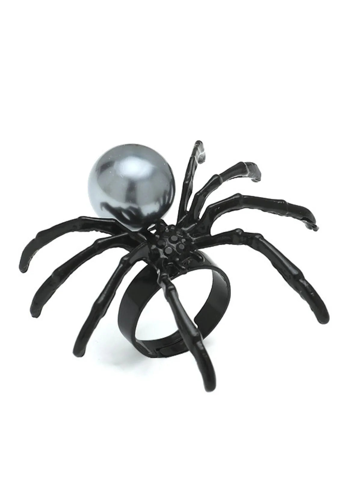 Halloween 1pc Gothic Punk Fashion Spider Pearl Adjustable Open