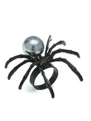 Halloween 1pc Gothic Punk Fashion Spider Pearl Adjustable Open