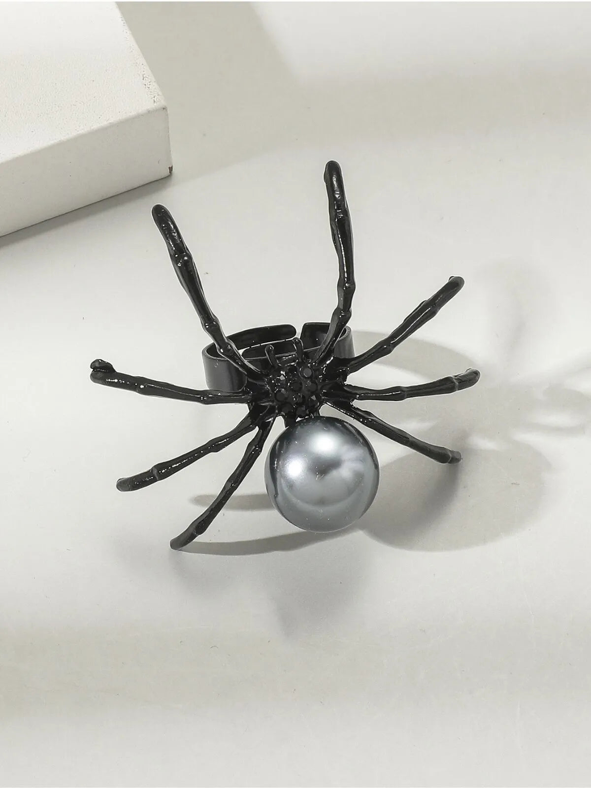 Halloween 1pc Gothic Punk Fashion Spider Pearl Adjustable Open