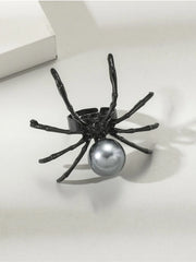 Halloween 1pc Gothic Punk Fashion Spider Pearl Adjustable Open