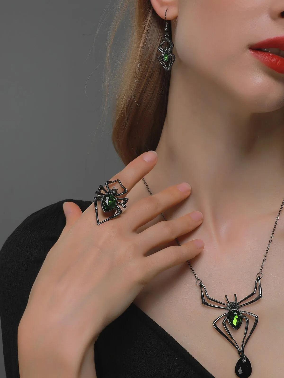Halloween Fashion Gothic Personality Exaggeration Dark Spider Rings