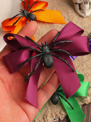 Halloween 1pc Spider Bow Hair Clip Accessory For Cosplay Cute Quirky Side Clip Unique Bangs Clip