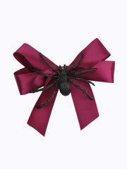 Halloween 1pc Spider Bow Hair Clip Accessory For Cosplay Cute Quirky Side Clip Unique Bangs Clip