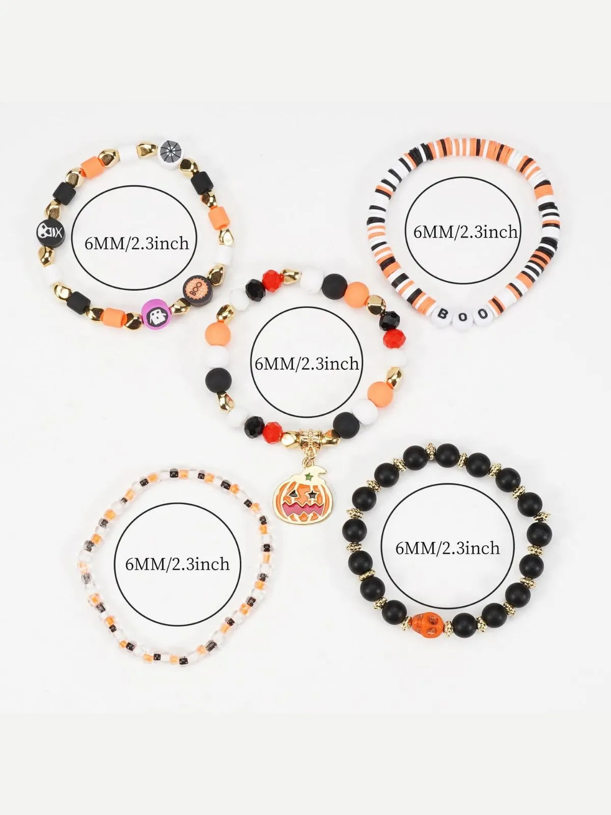 Halloween 5pcs Fantasy Friendship Jewellery Gift Bracelet  for Halloween Christmas Party Decoration