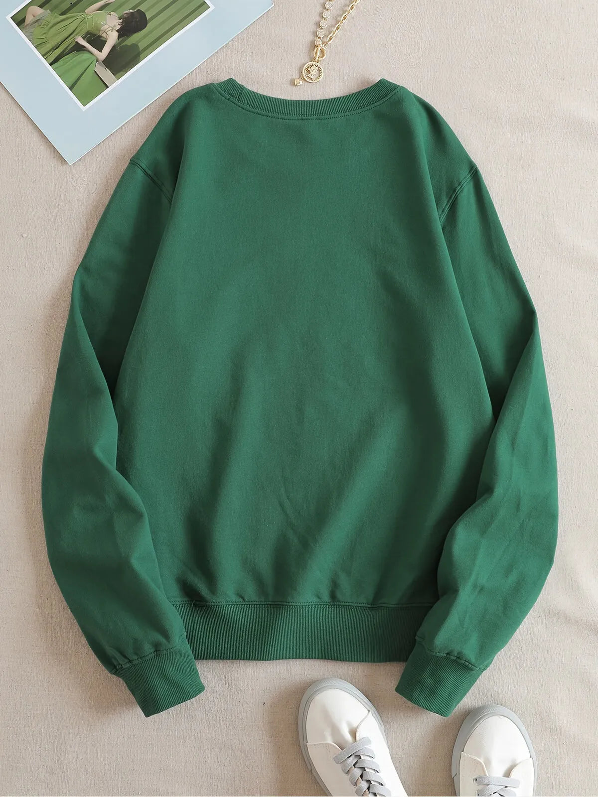 Halloween Ghost Print Pullover Round Neck Sweatshirt