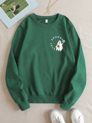 Halloween Round Neck Stay Spooky Ghost Sweatshirt