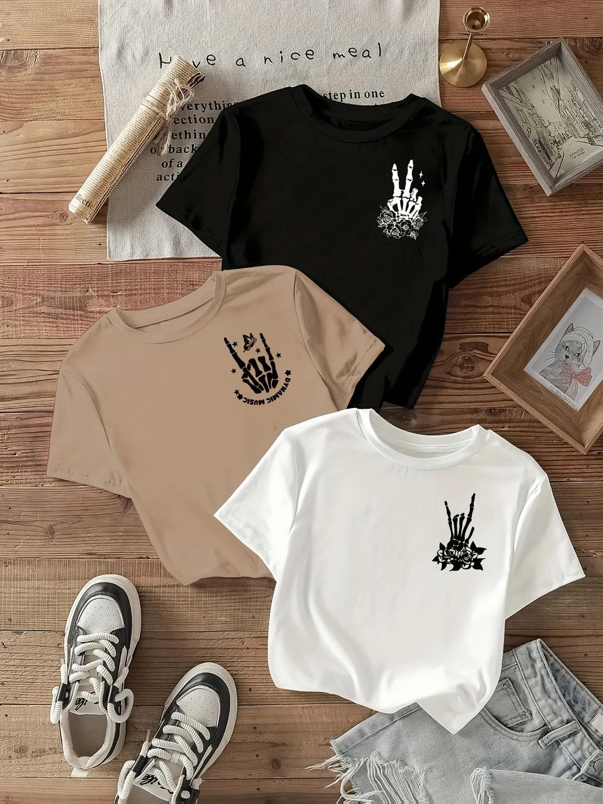 3-Pack Halloween Round Neck Graphic T-shirt