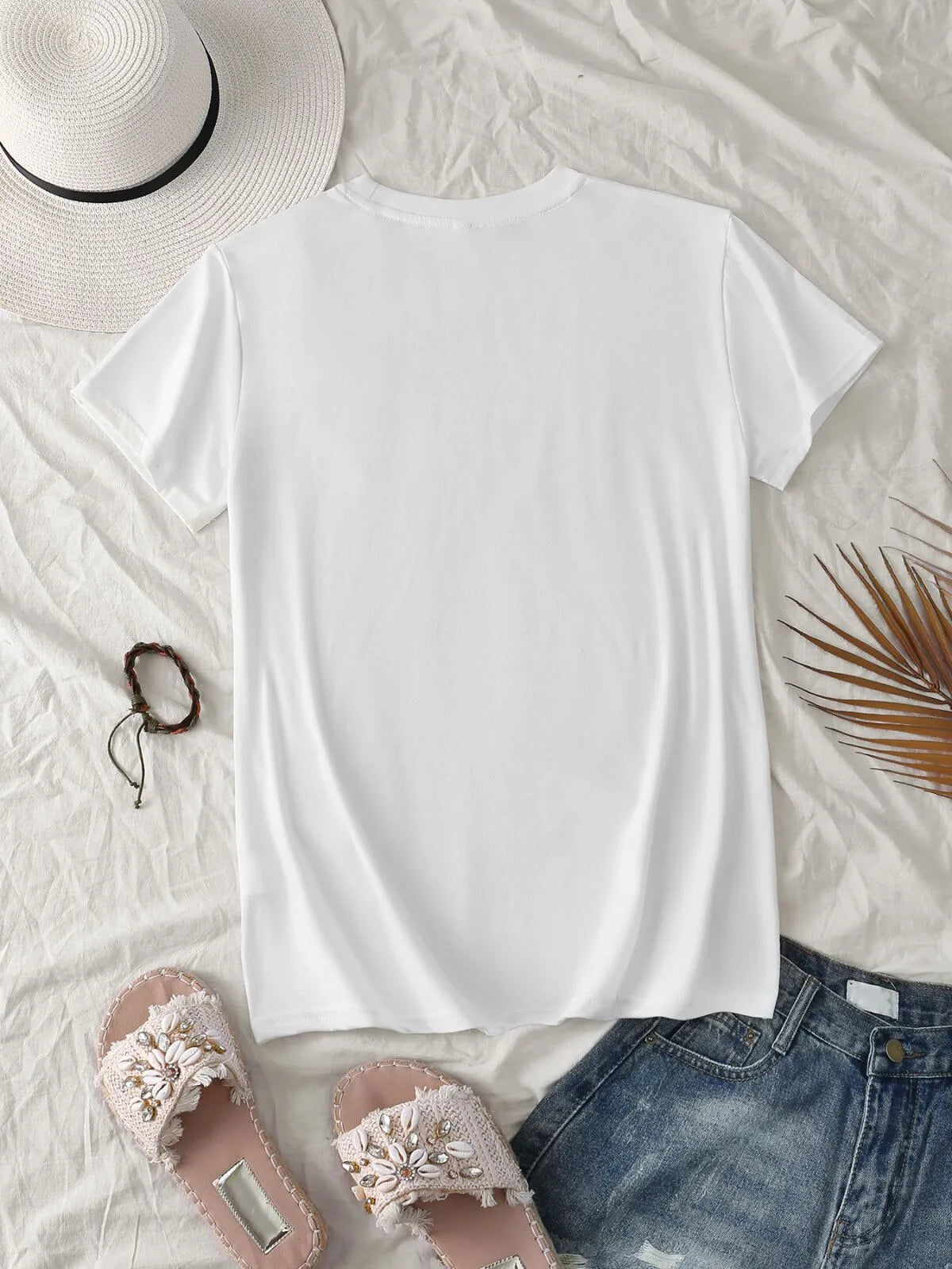 Halloween Graphic Yes I Can Drive a Stick Print Round Neck Casual T-shirt