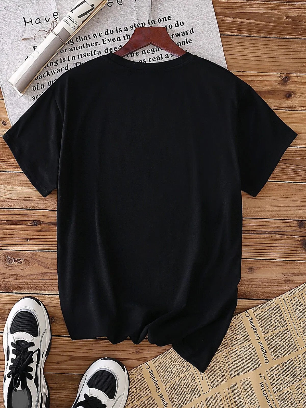 Halloween Ghost Pattern Round Neck T-shirt