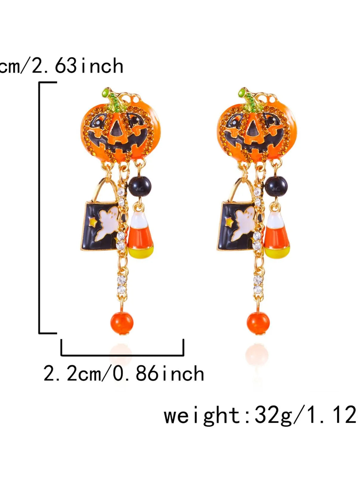 Halloween Smiley Pumpkin Earrings Halloween Theme Dangle Drop Party Jewelry Earrings