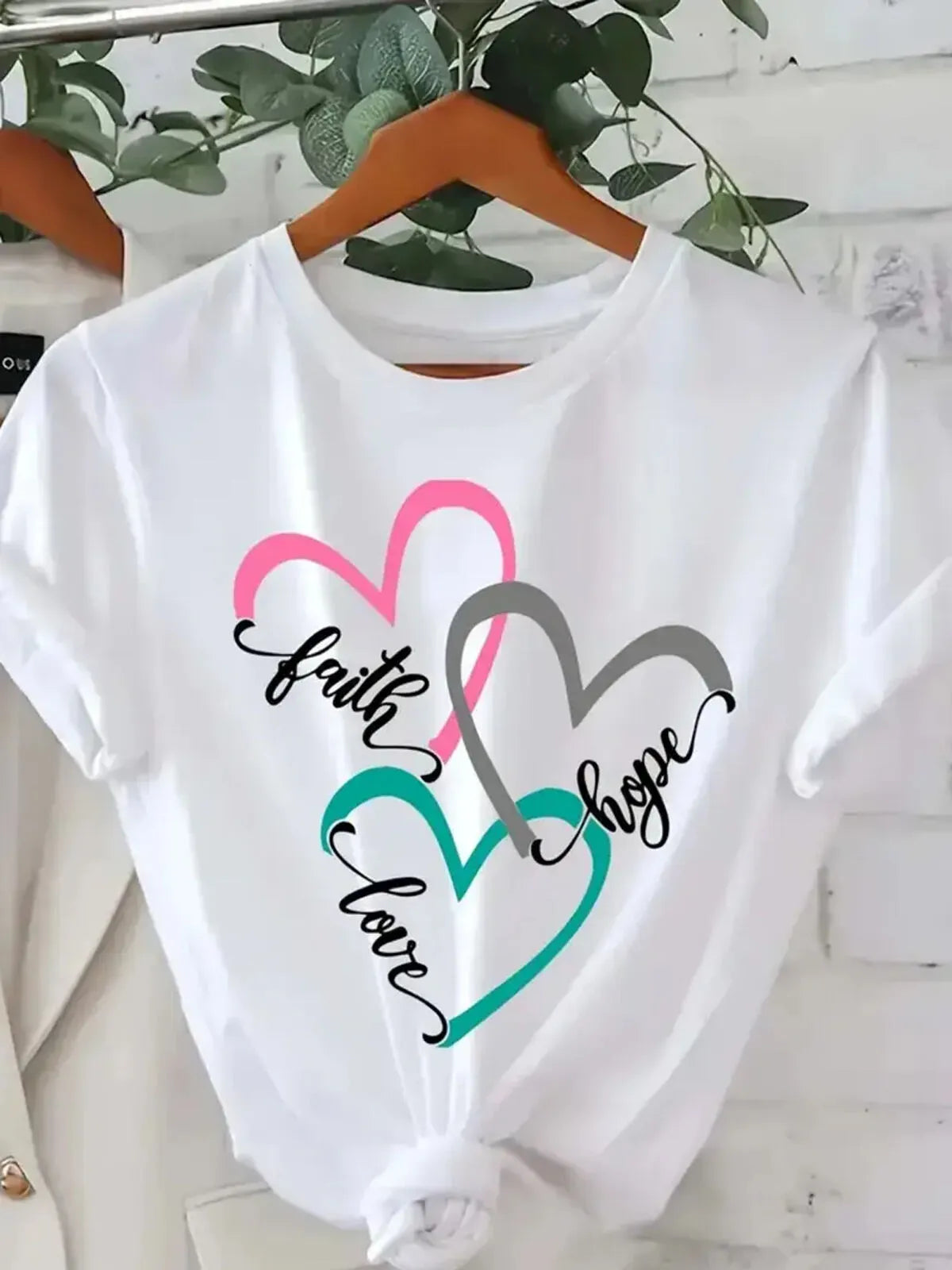 Heart Love Round Neck T-shirt