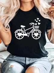 Heart Round Neck T-shirt
