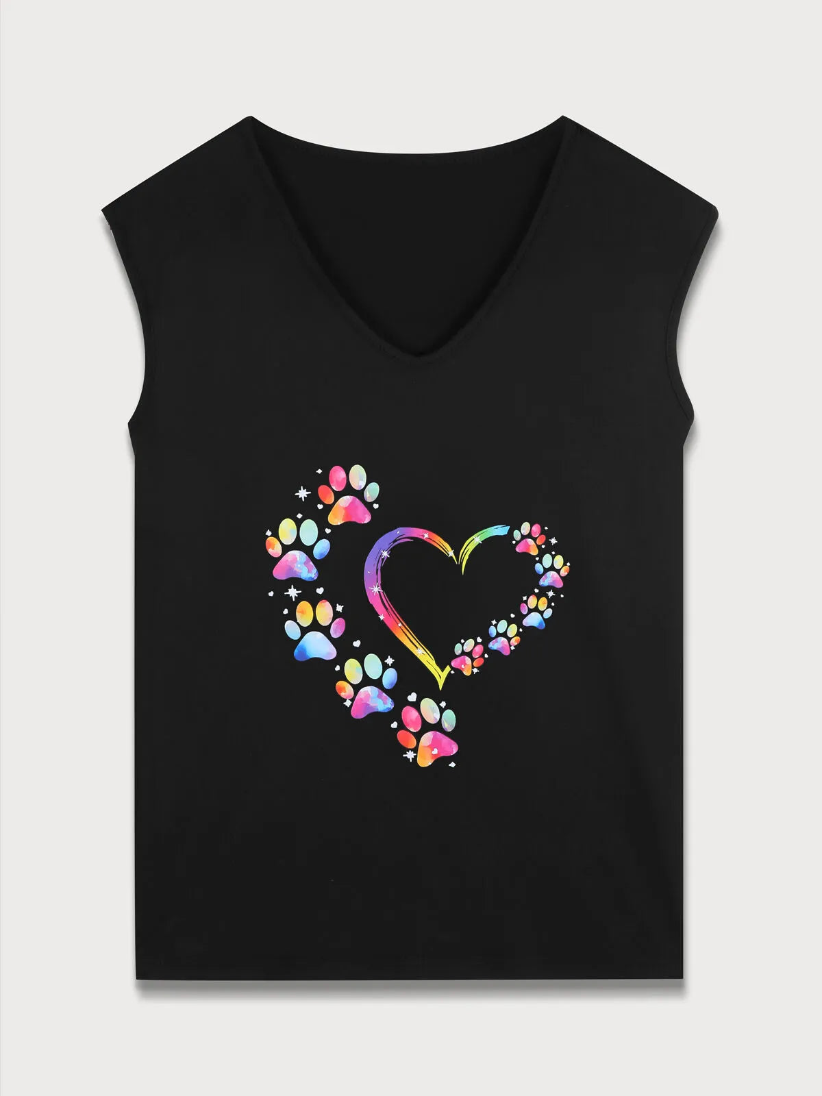 Heart V-neck Tank
