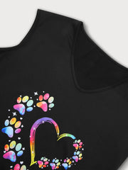 Heart V-neck Tank