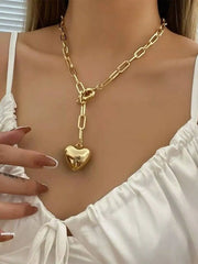Hip-Hop Style 1pc Solid Letter Chain Alloy Necklace