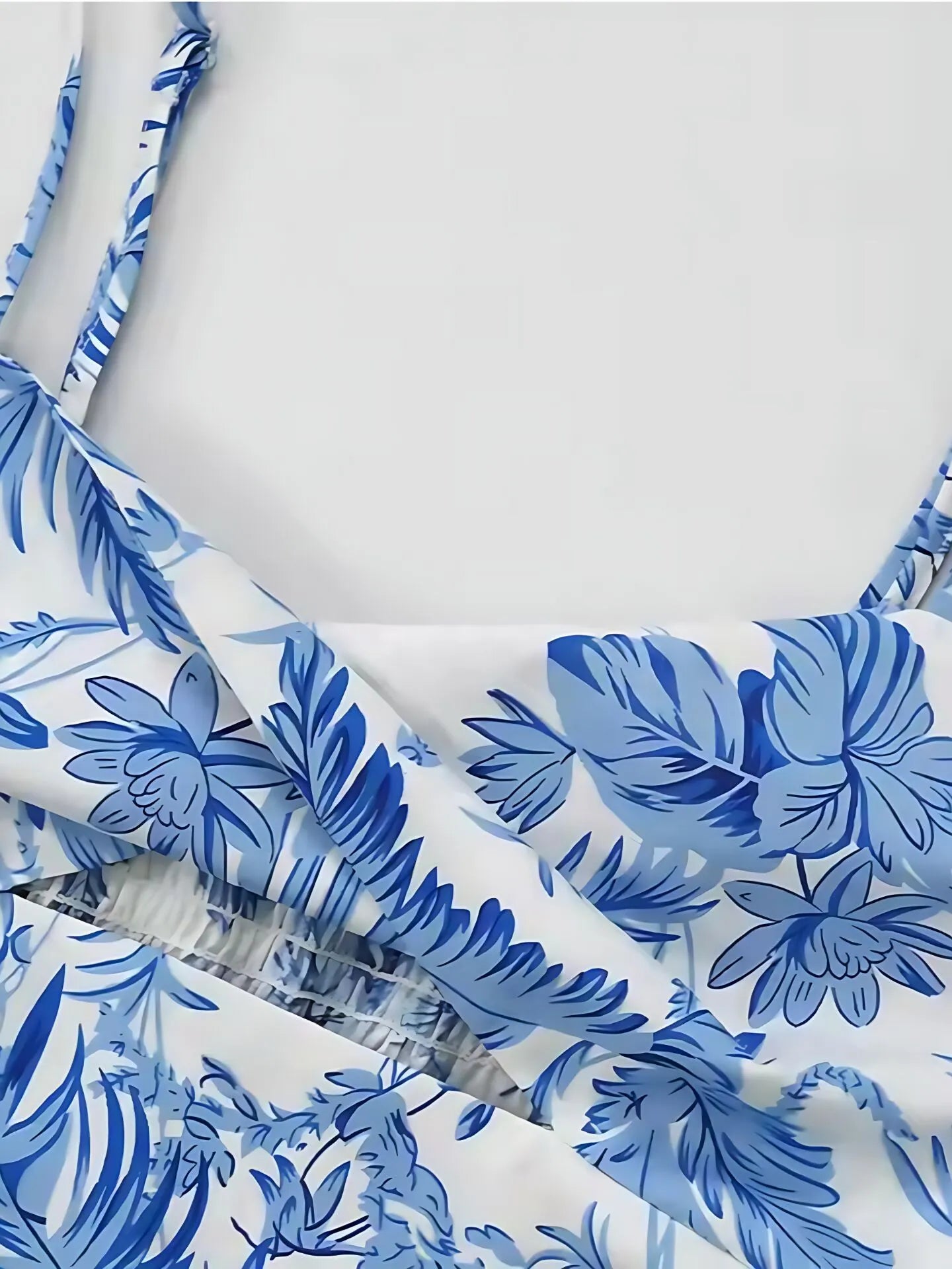 Holiday Tropical Backless Crop Cami & Tropical A-line Skirt