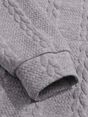 Men Solid Casual Relaxed Fit Knitted Pullover Sweater Hoodie