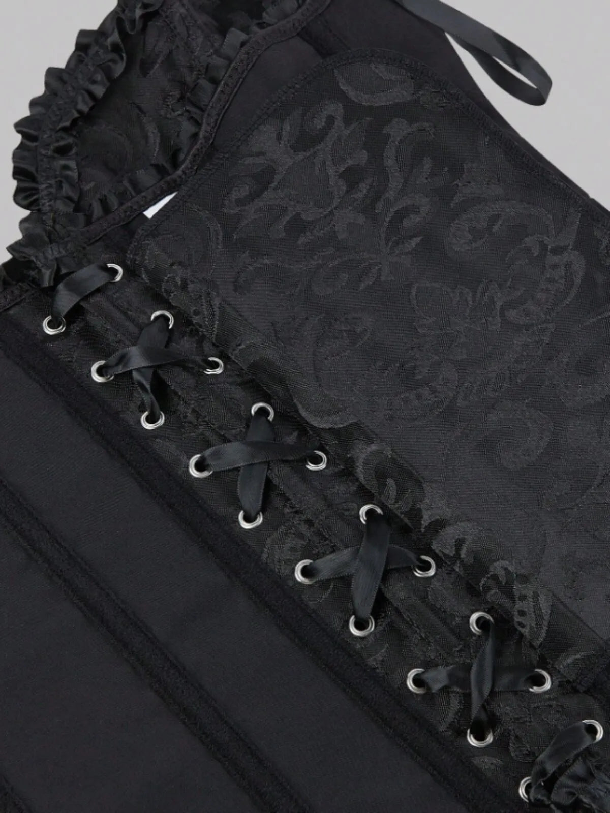 Lace-up Strapless Corset Bandeau