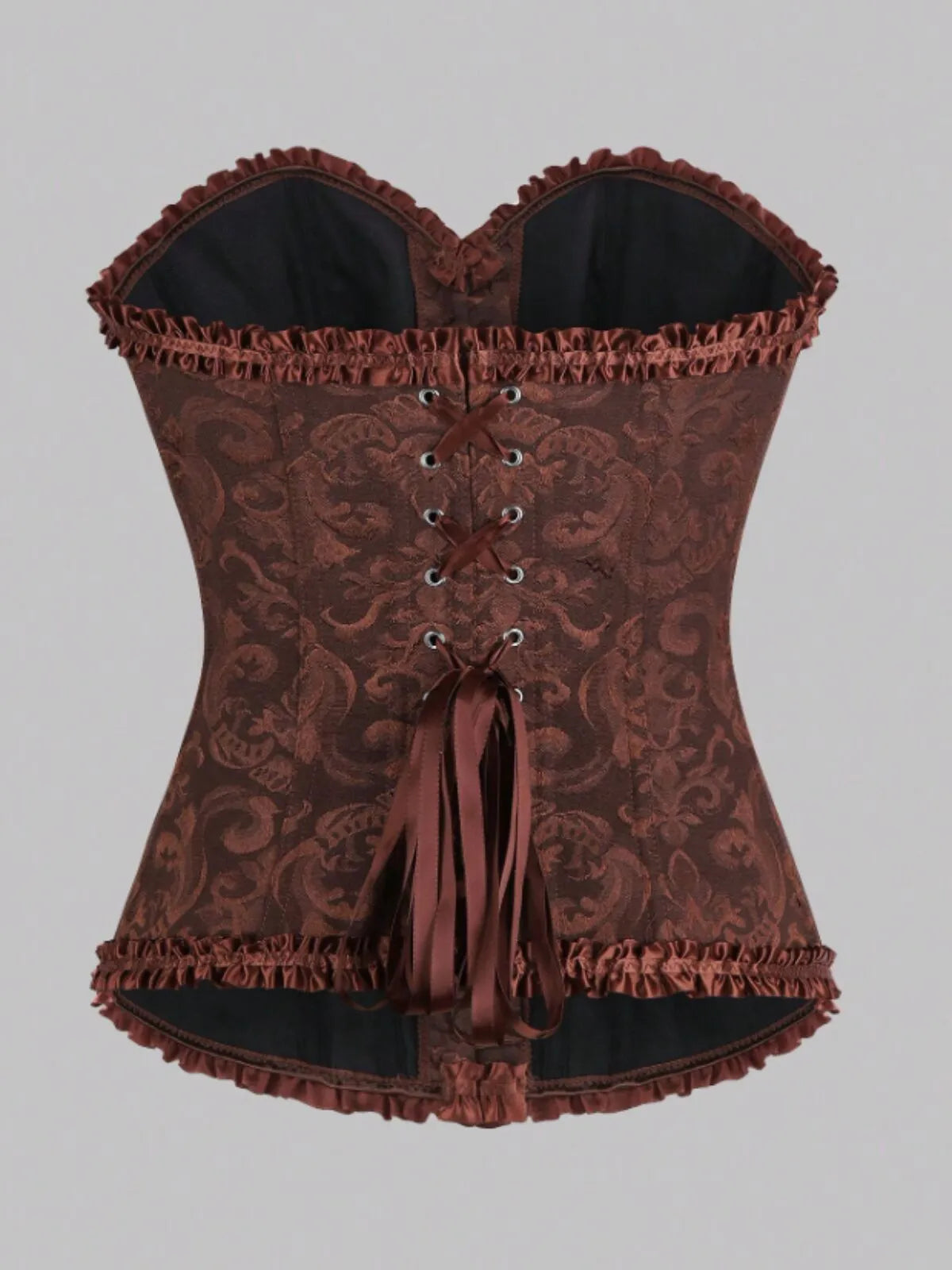 Lace-up Strapless Corset Bandeau