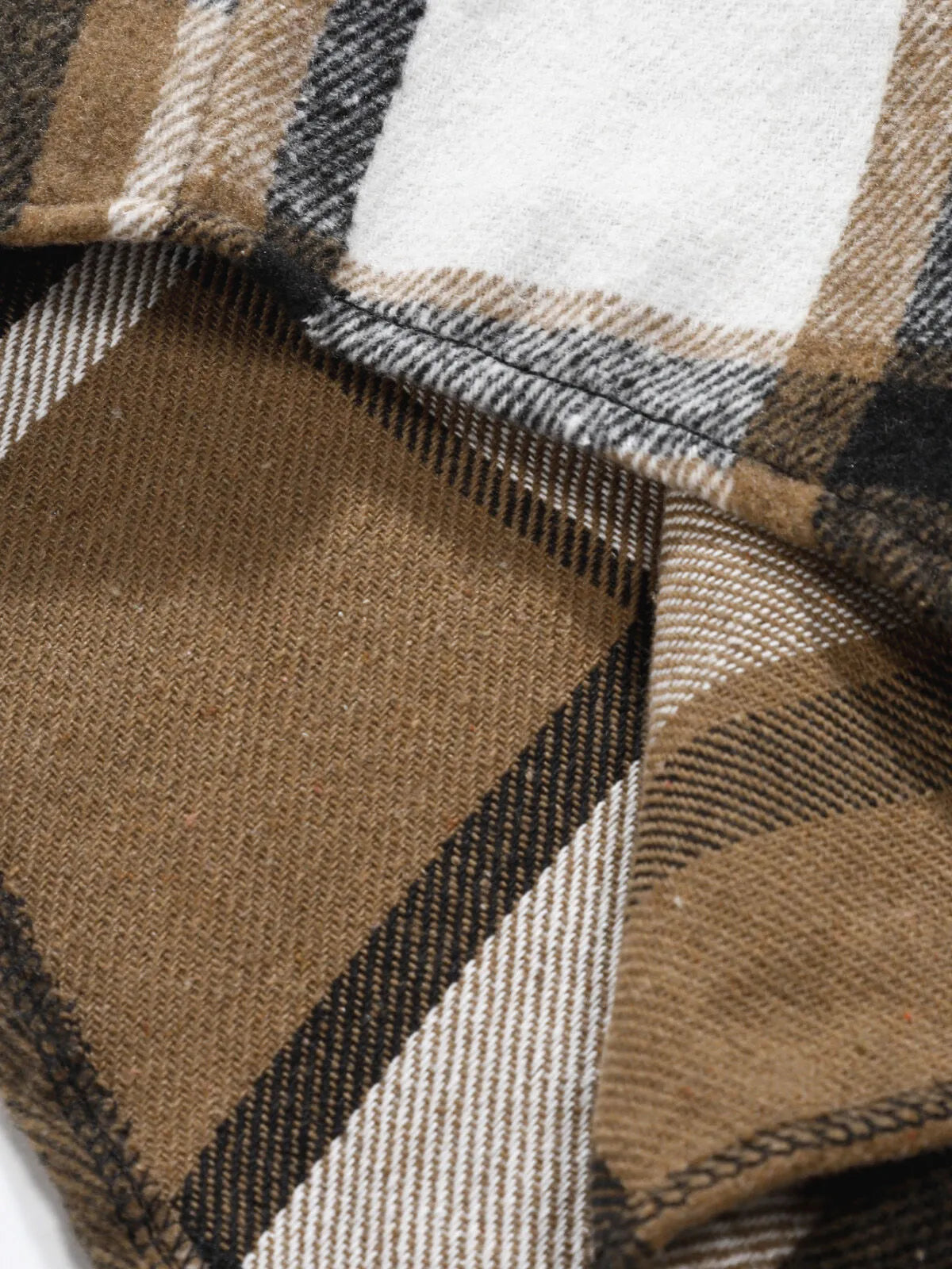 Men Classic Autumn Winter Gingham Plaid Lapel Woolen Cloth Jacket Coat