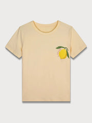 Lemon Round Neck Short Sleeve T-shirt