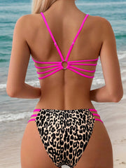 Leopard Backless Medium Rise Bikini