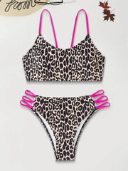 Leopard Backless Medium Rise Bikini