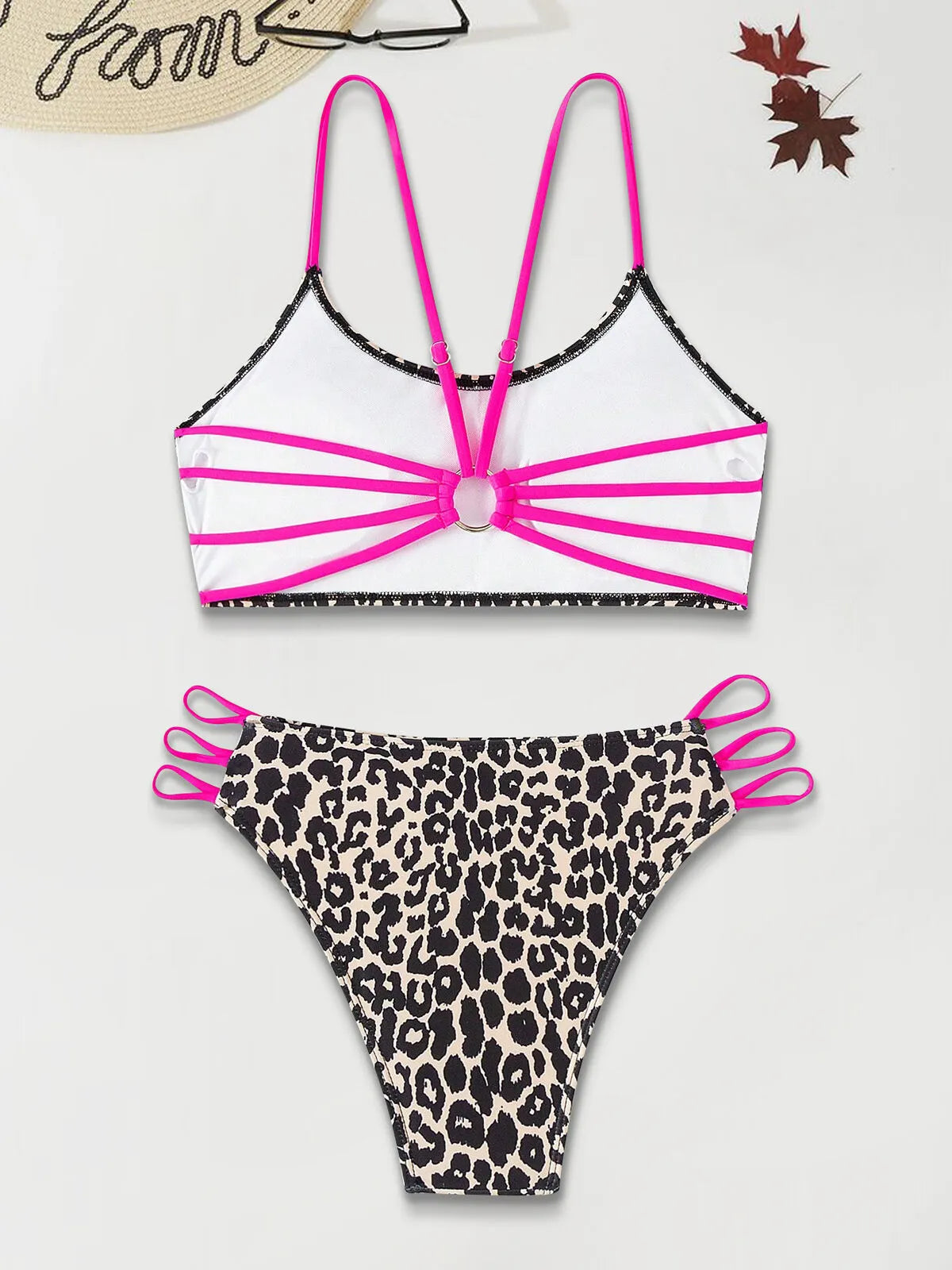 Leopard Backless Medium Rise Bikini