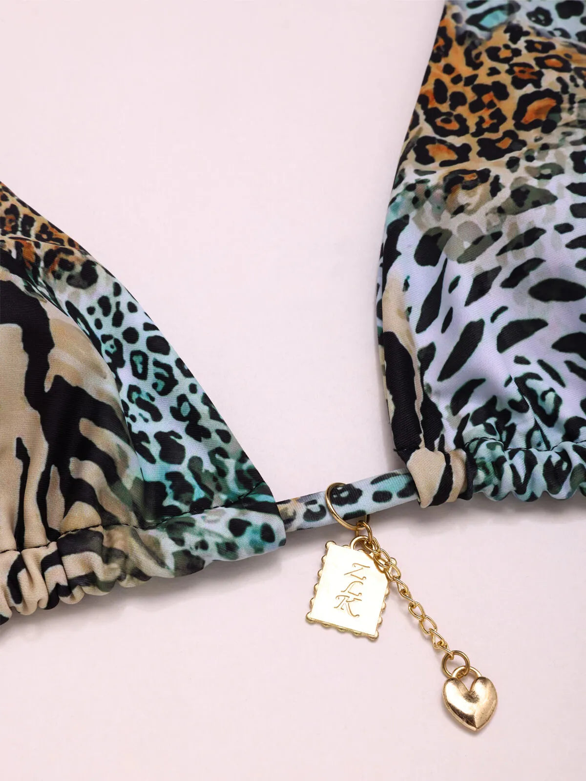 Leopard Lace-up High Rise Bikini Sets 