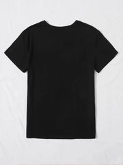 Letter CENX Round Neck T-shirt
