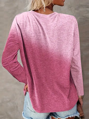 Letter Round Neck Regular Sleeve Long Sleeve T-shirt