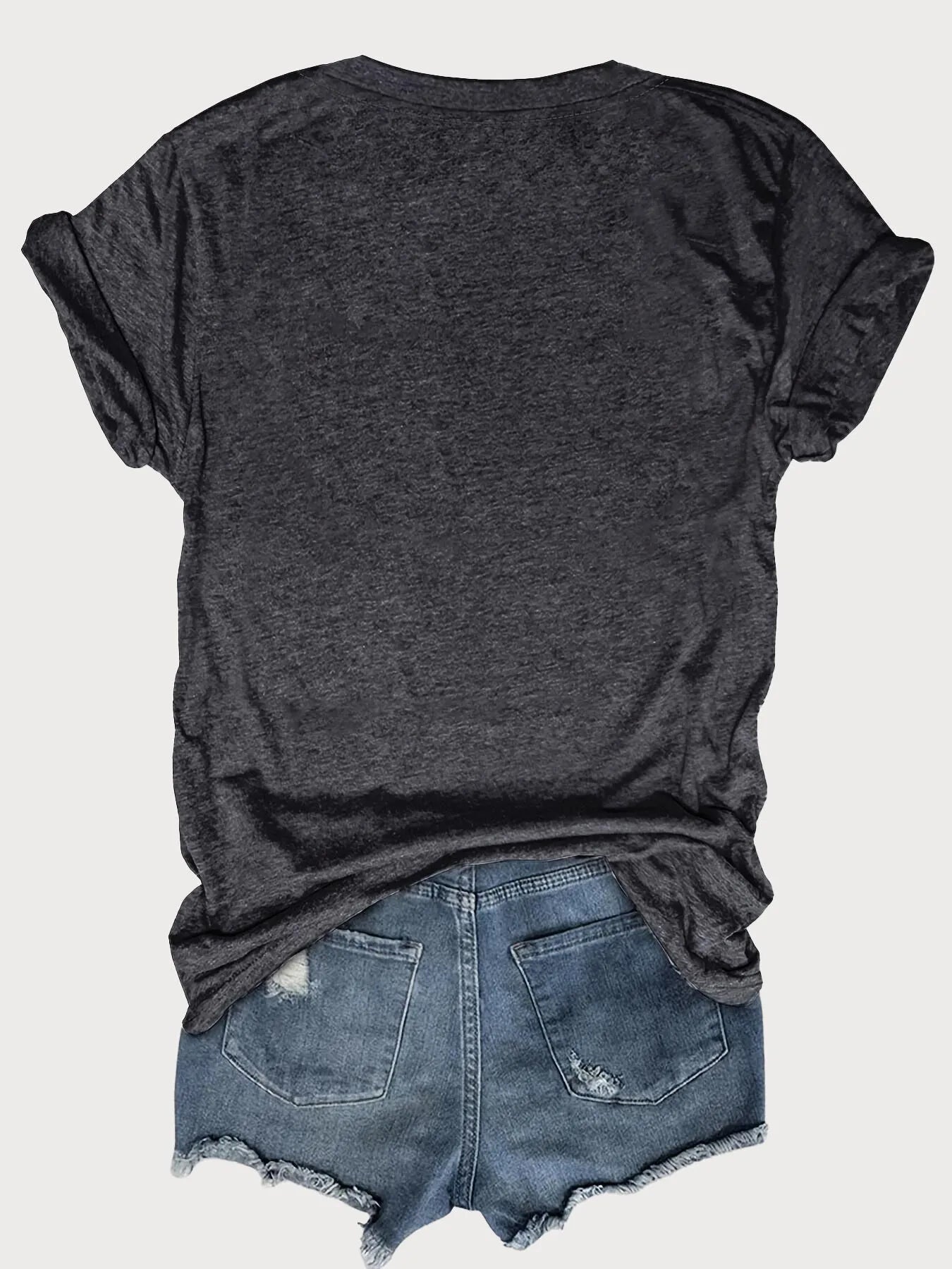 Letter Round Neck Regular Sleeve Short Sleeve Regular T-shirt