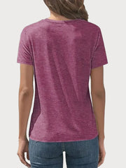 Letter Round Neck Regular Sleeve Short Sleeve Regular T-shirt
