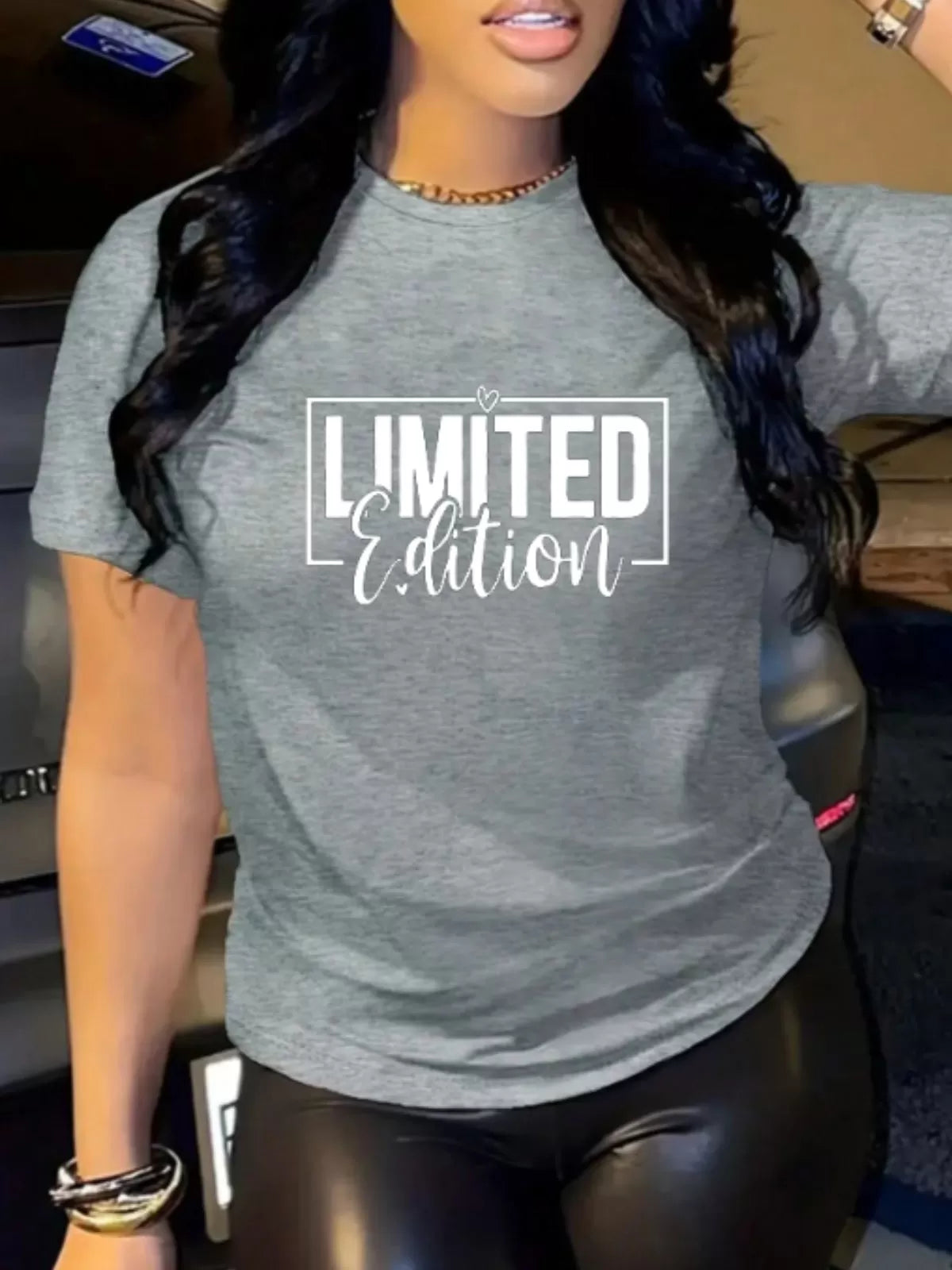 Letter Round Neck Regular Sleeve Short Sleeve Regular T-shirt
