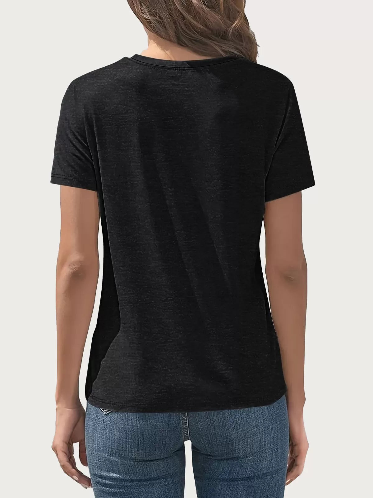 Letter Round Neck Regular Sleeve Short Sleeve Regular T-shirt