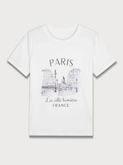 Letter Round Neck Short Sleeve T-shirt