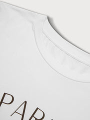 Letter Round Neck Short Sleeve T-shirt