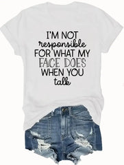 Letter Round Neck Regular Sleeve Short Sleeve T-shirt