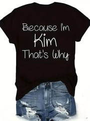 Letter Round Neck Regular Sleeve Short Sleeve T-shirt