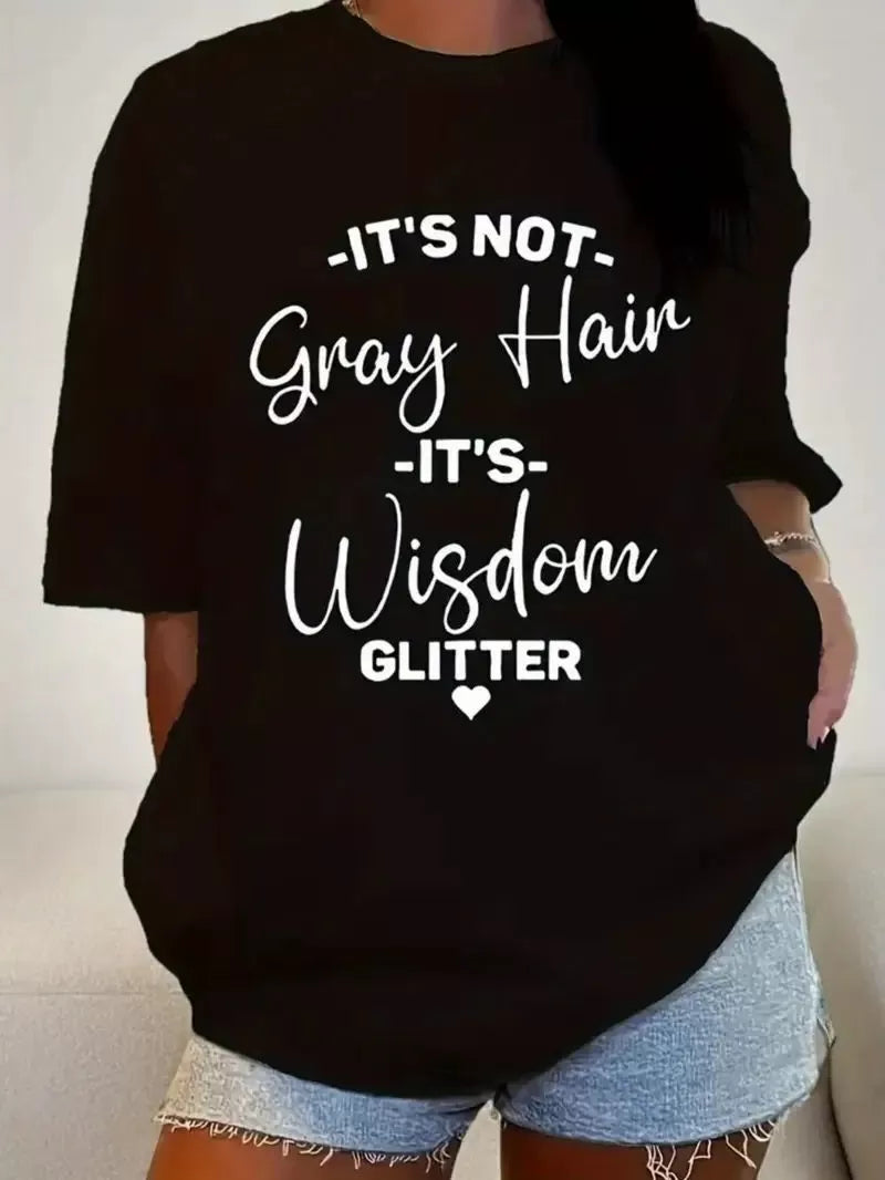 Letter Round Neck Regular Sleeve Short Sleeve T-shirt
