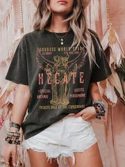 Letter Round Neck Regular Sleeve Short Sleeve T-shirt