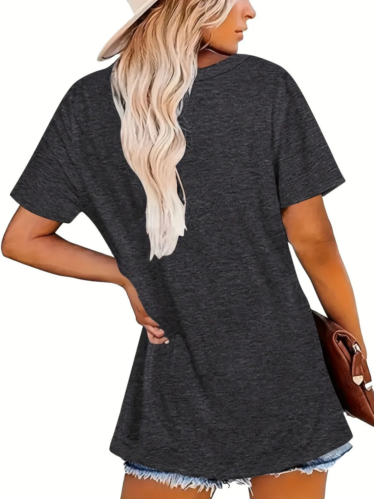 Letter Round Neck Regular Sleeve Short Sleeve T-shirt